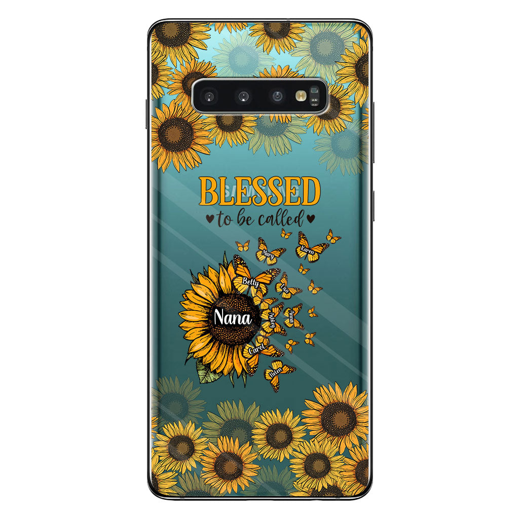 Magnifique tournesol - Cadeau pour grand-mère, maman - Coque de téléphone transparente personnalisée