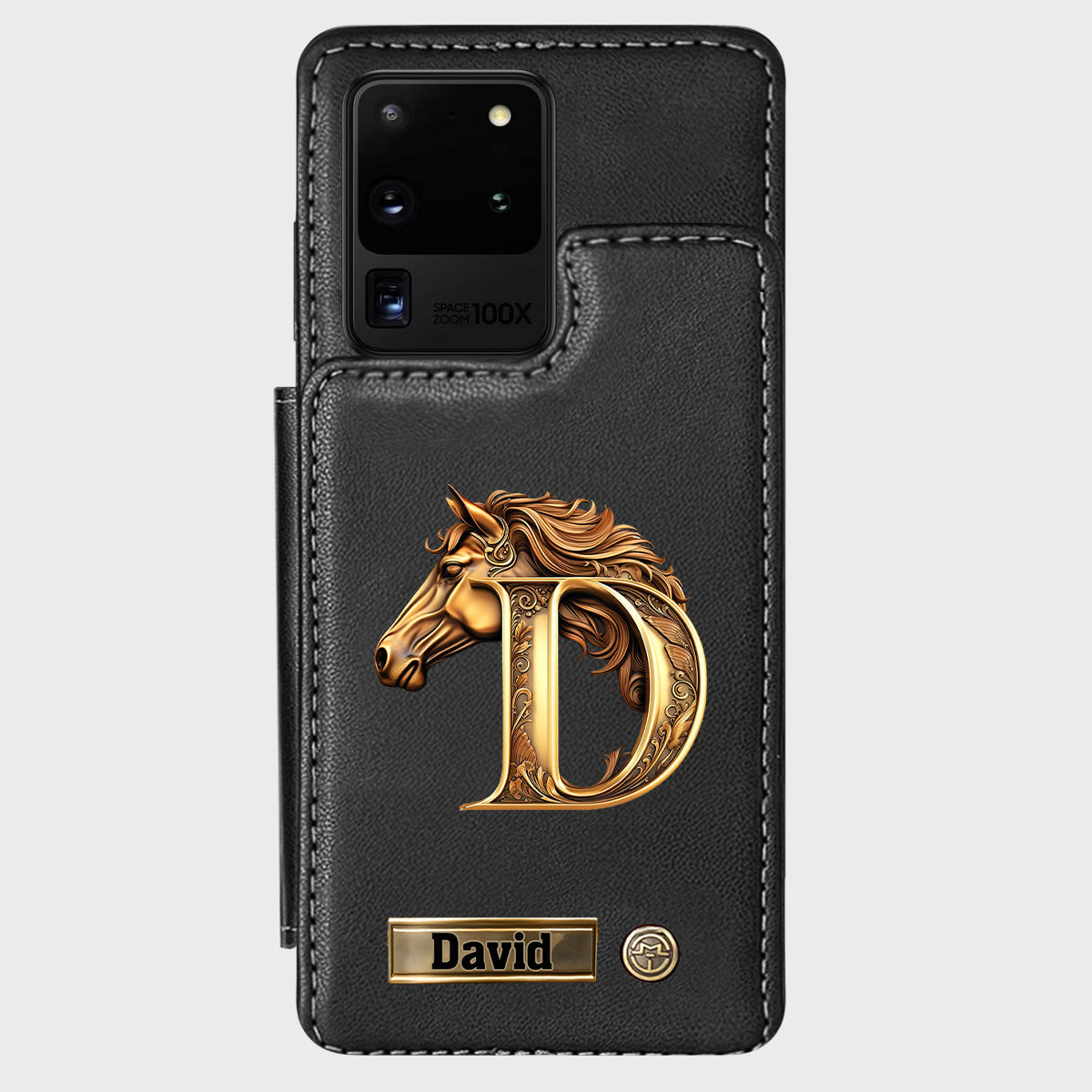 Étui portefeuille personnalisé pour téléphone Love Horse