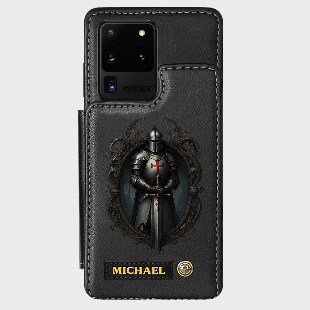 Étui portefeuille chrétien personnalisé Knight Of God -