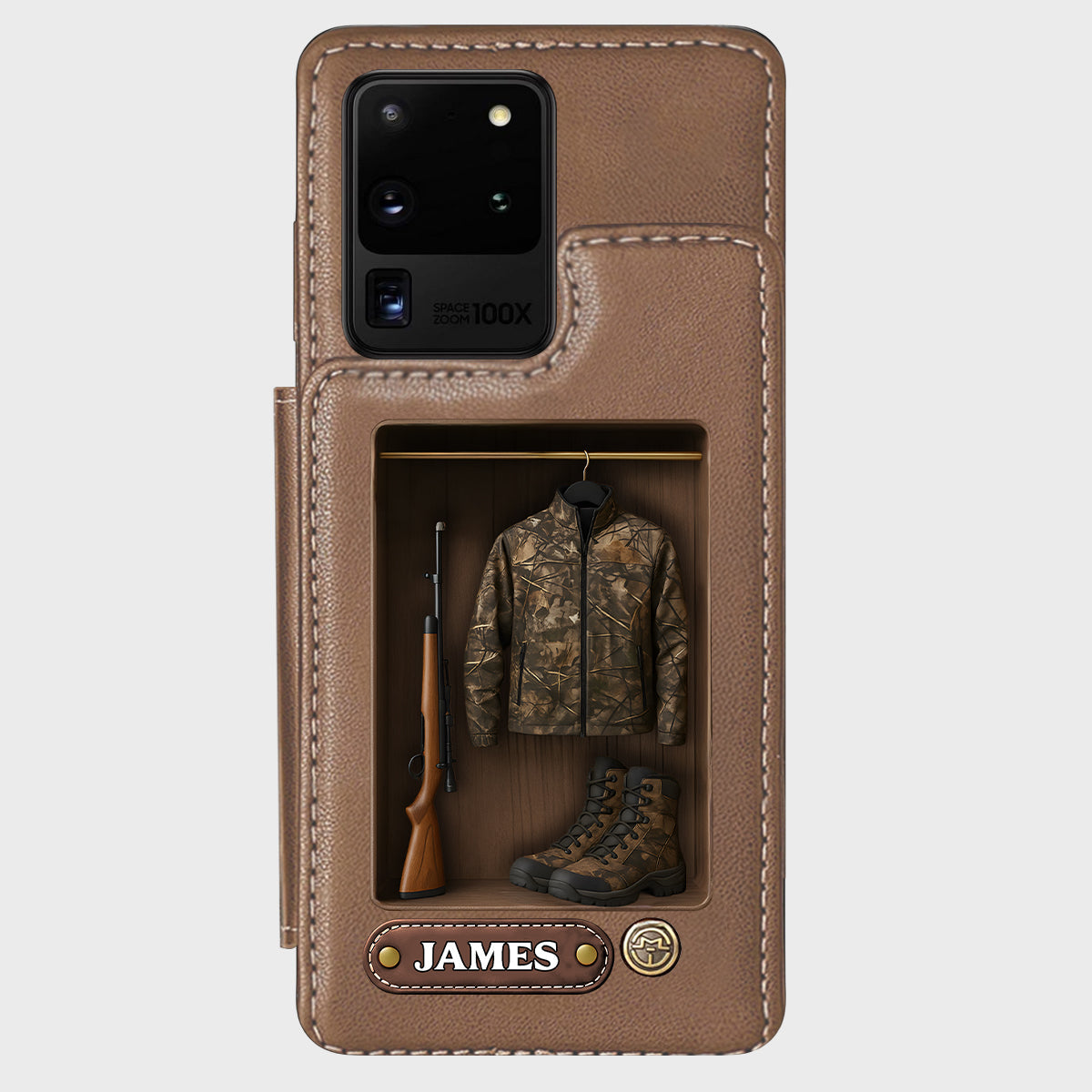 Passionné de chasse - Étui portefeuille personnalisé pour téléphone sur le thème de la chasse