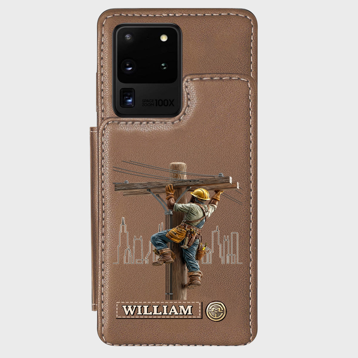 Strength Of The Line - Personalized Lineman Wallet Phone Case