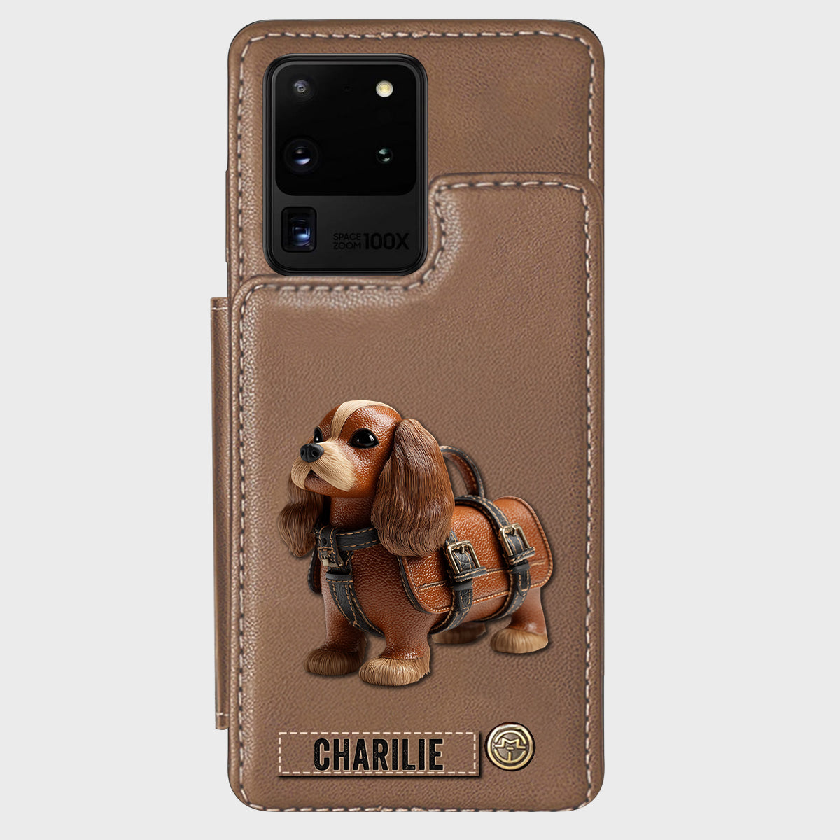 Cute Cavalier King Charles Spaniel - Personalized Dog Wallet Phone Case