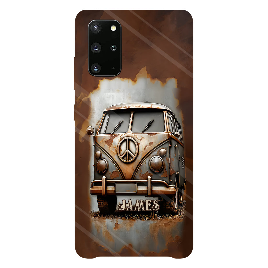 Camper Van Peace Symbol Vintage Soul - Personalized Hippie Full Print Phone Case