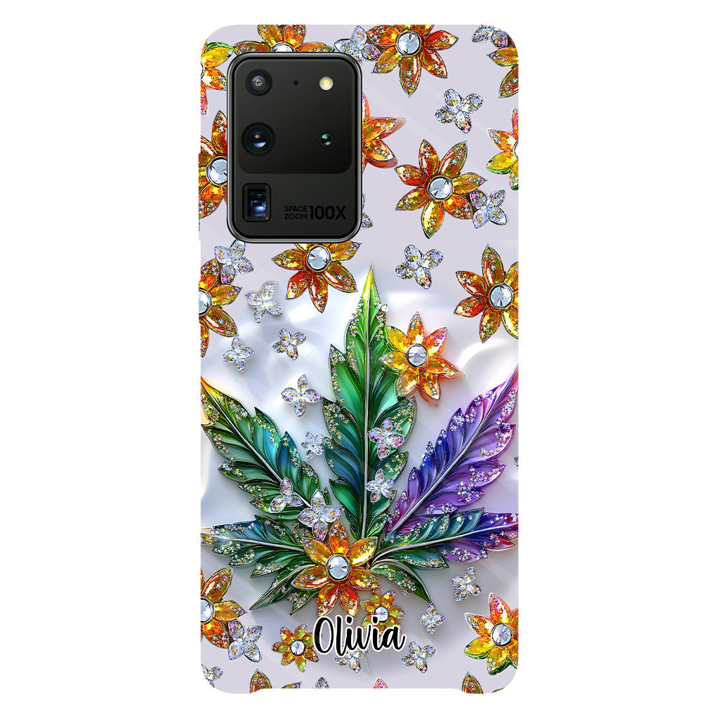 Belle feuille - Coque de téléphone personnalisée avec motif cannabis
