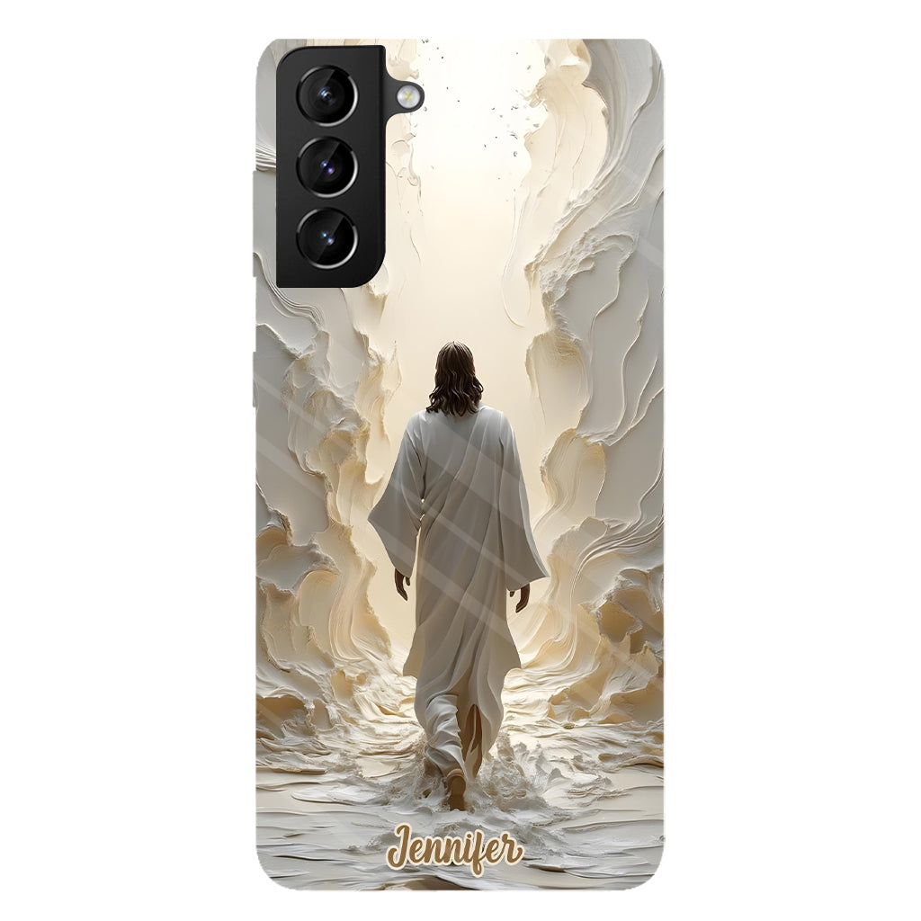 Marchez avec Dieu - Coque de téléphone personnalisée avec impression chrétienne intégrale