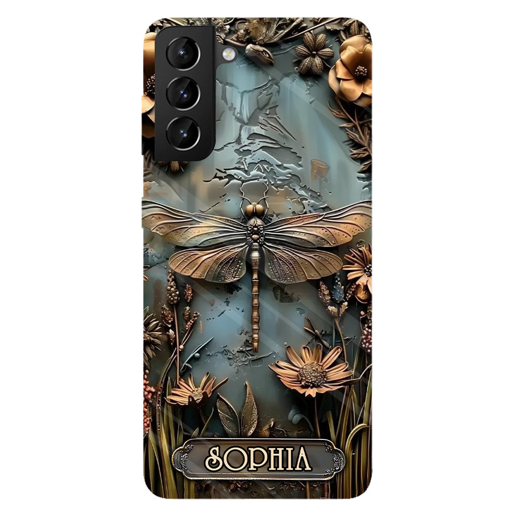 Magnifique libellule, papillon, colibri - Coque de téléphone personnalisée avec impression intégrale sur le thème du jardinage