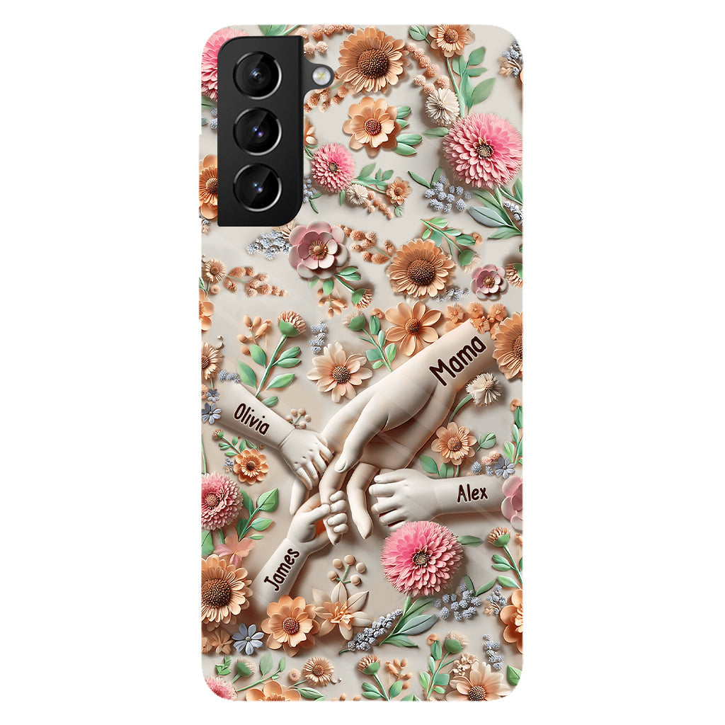 Tiens-nous la main - Coque de téléphone personnalisée avec impression intégrale pour maman