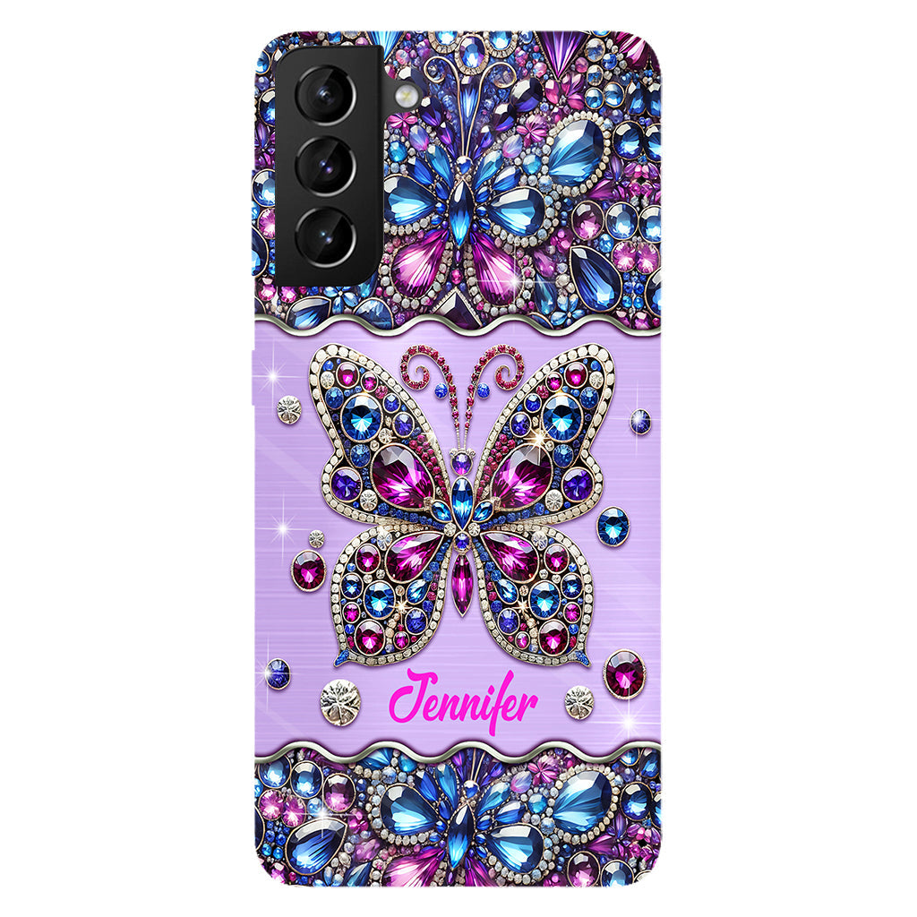 Sparkle Butterfly - Personalized Butterfly Full Print Phone Case