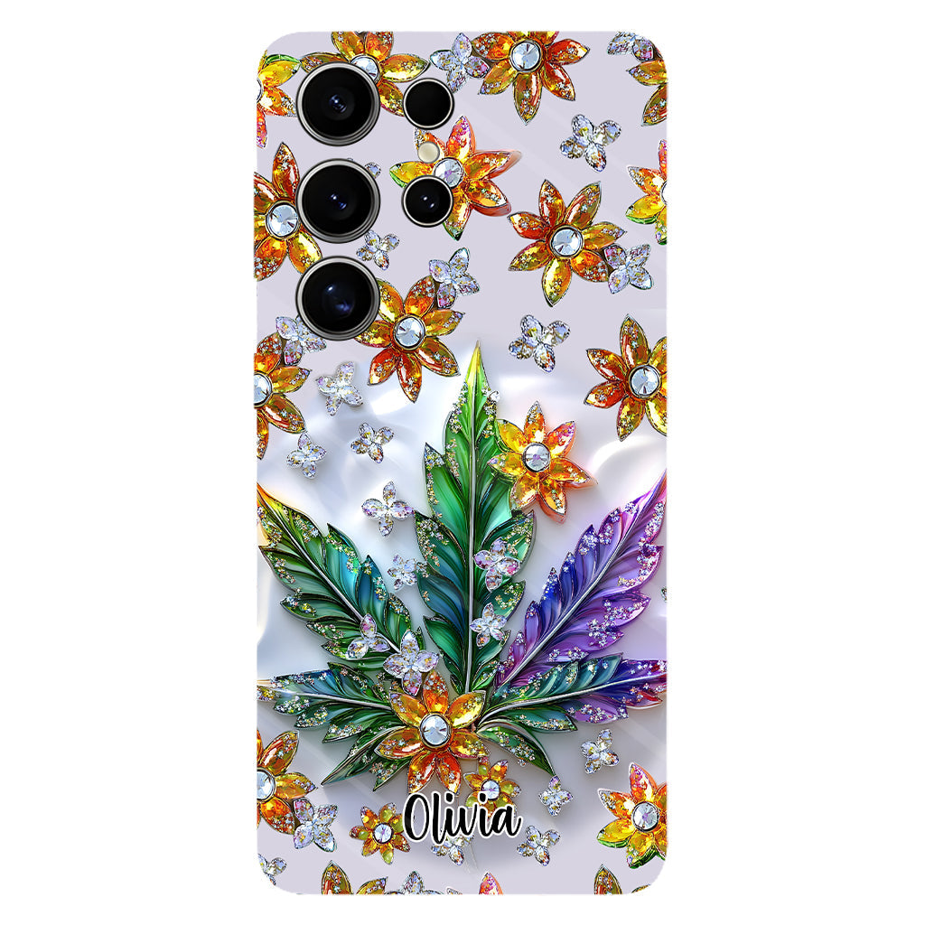 Belle feuille - Coque de téléphone personnalisée avec motif cannabis