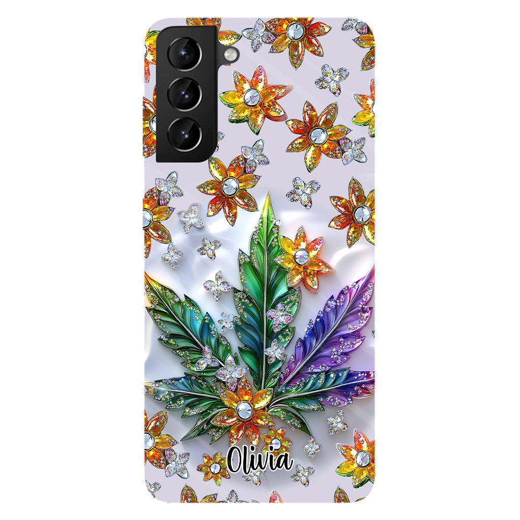 Belle feuille - Coque de téléphone personnalisée avec motif cannabis