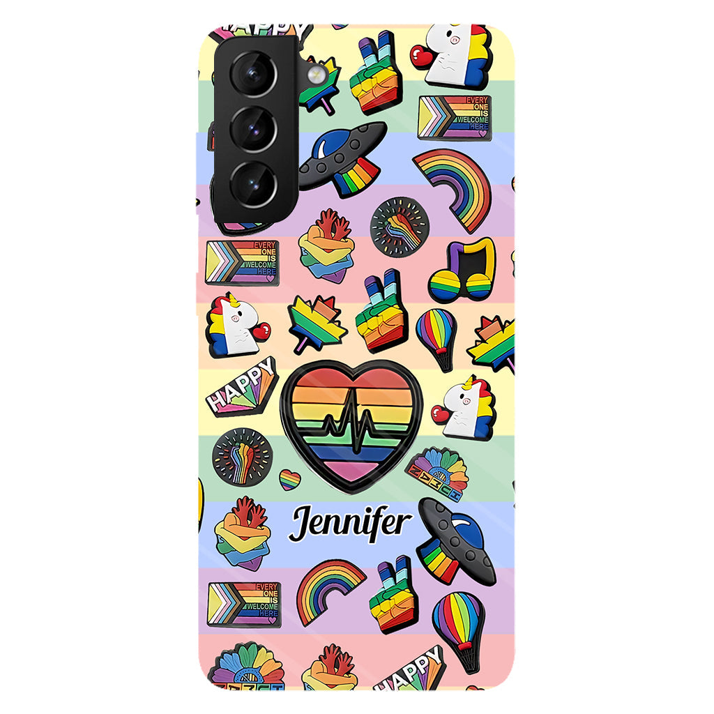 Pride Rainbow - Personalized LGBT Support Full Print Phone Case & Phone Grip