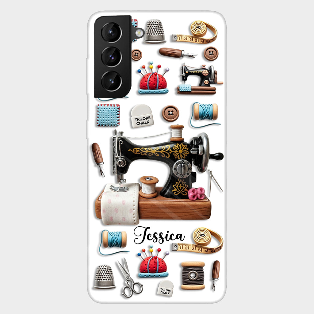 Superbe machine à coudre - Coque de téléphone personnalisée avec impression intégrale sur le thème de la couture