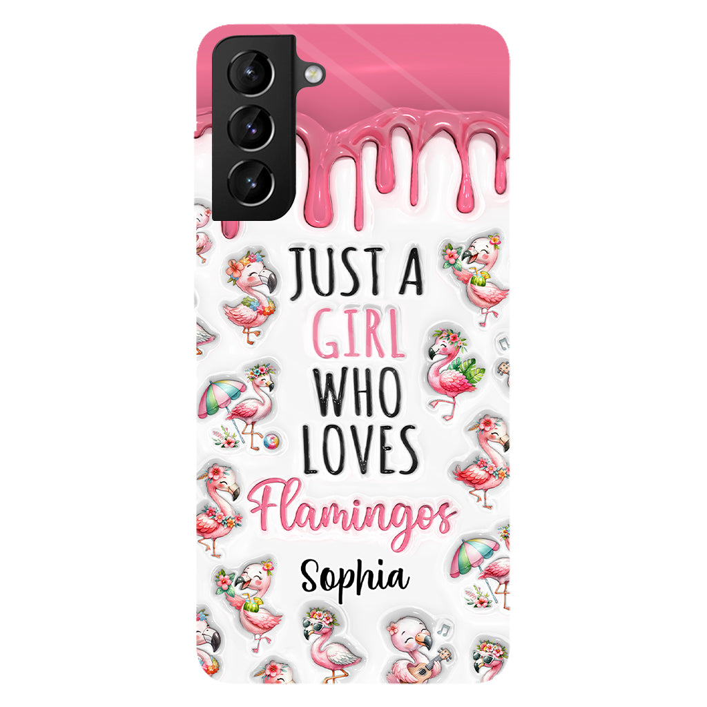 Just A Girl Who Loves Flamingos - Personalized Flamingo Full Print Phone Case