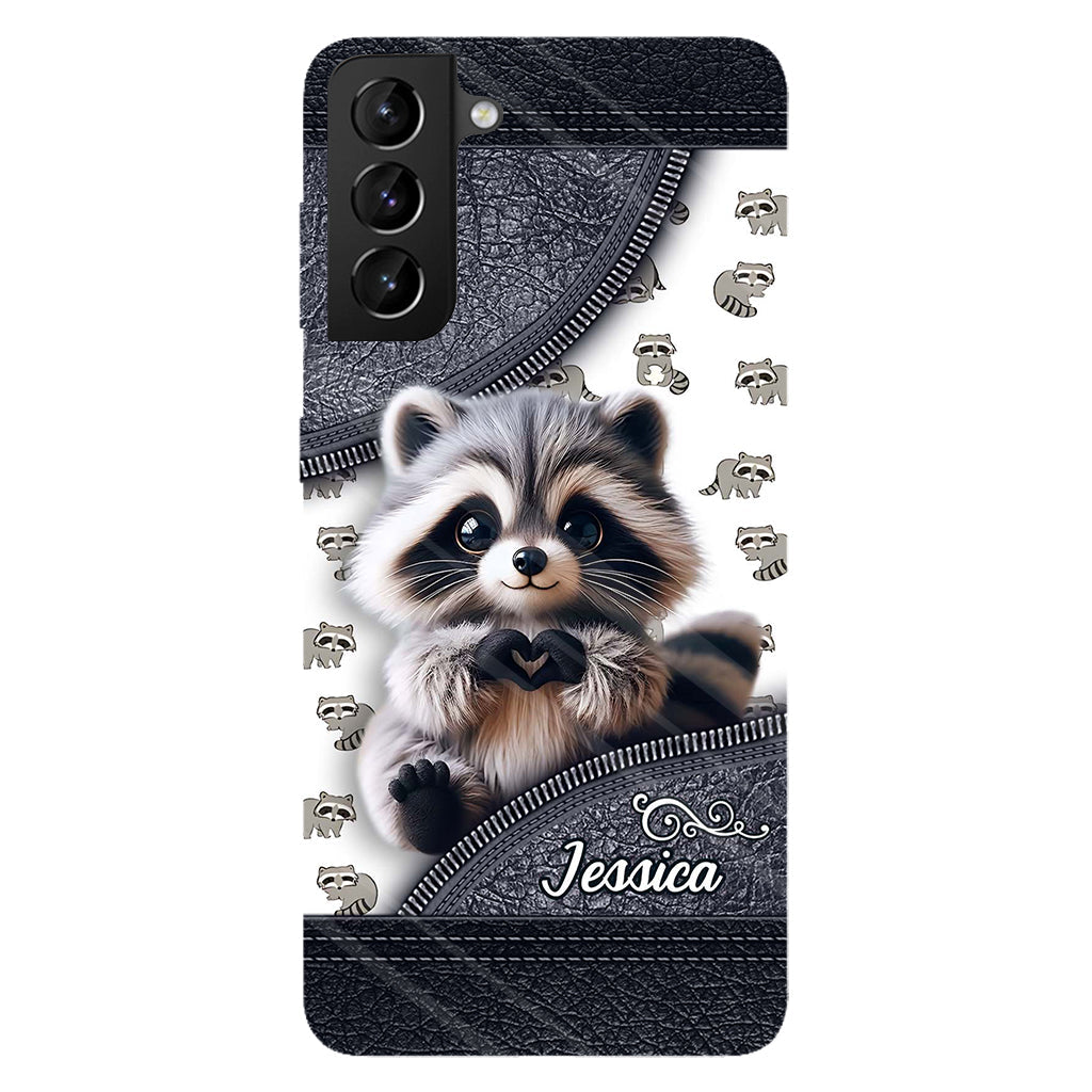 Adorable raton laveur - Coque de téléphone personnalisée avec motif raton laveur intégral