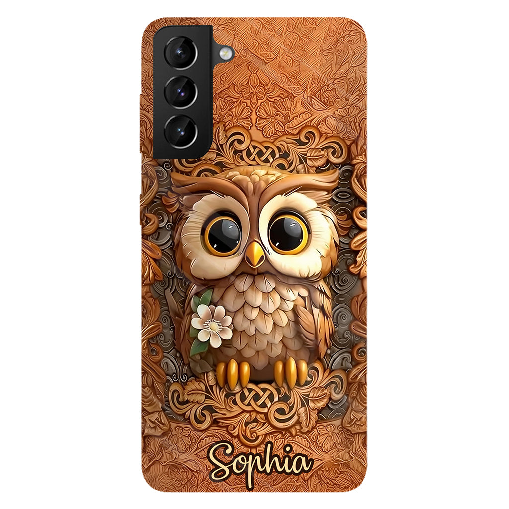 Magnifique hibou - Coque de téléphone personnalisée avec motif hibou intégral