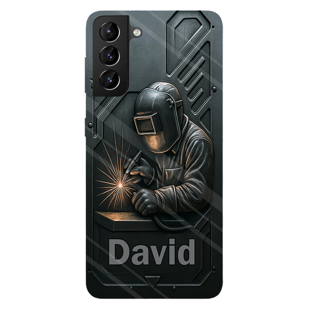Coque de téléphone personnalisée avec motif de soudeur - Hommes soudeurs stylés