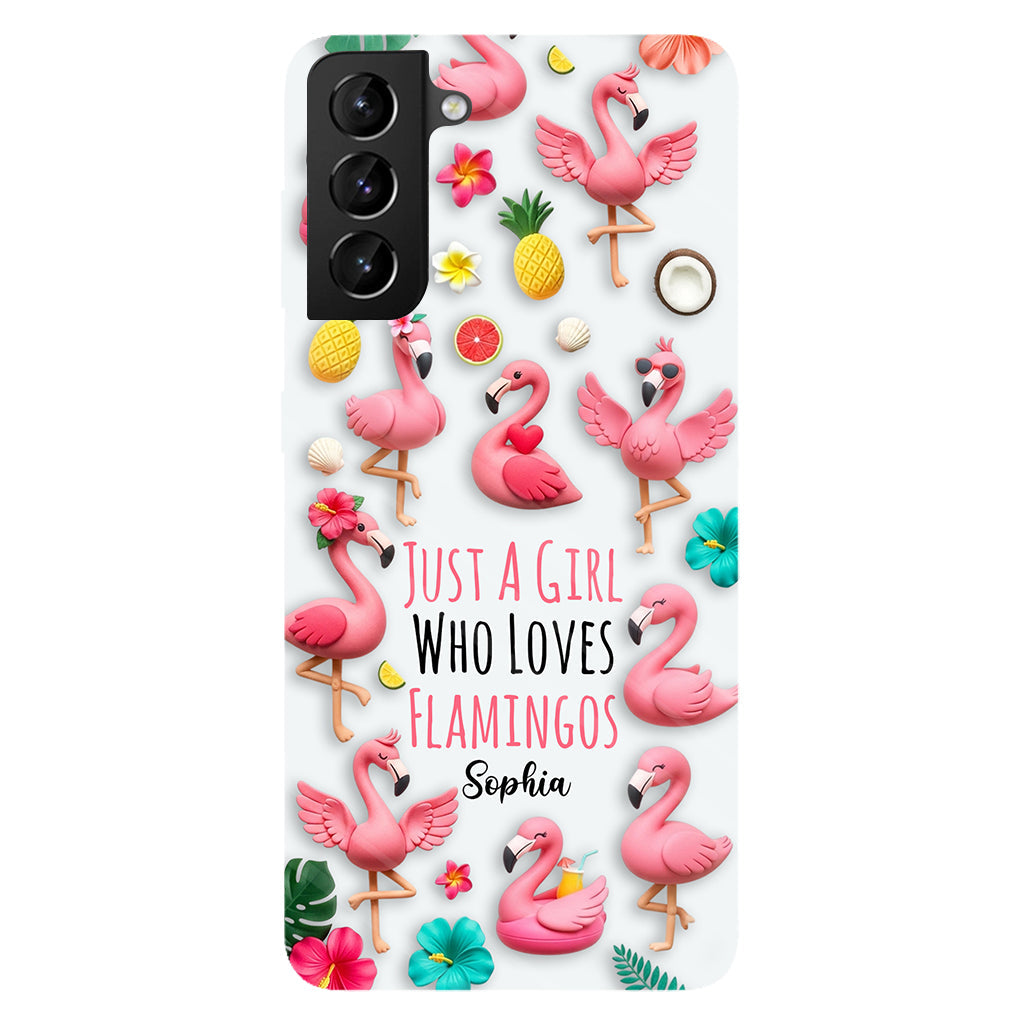 Coque de téléphone personnalisée « Flamants roses » avec motif intégral flamants roses