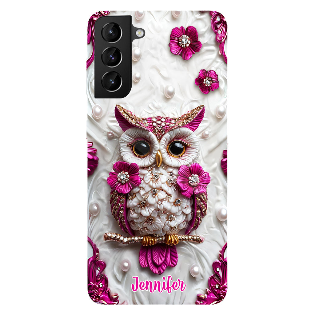 Magnifique hibou - Coque de téléphone personnalisée avec motif hibou intégral