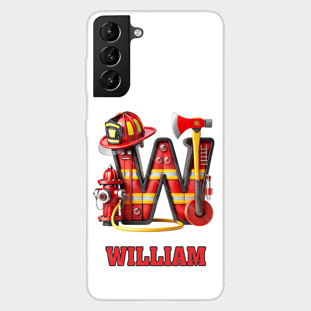 Alphabet Firefighter - Personalized Firefighter Full Print Phone Case