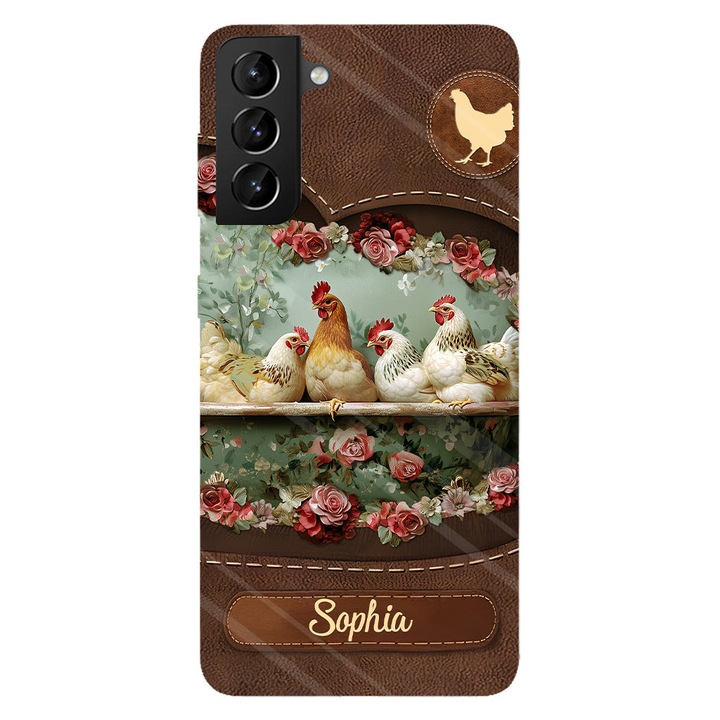 Coque de téléphone personnalisée Chicken Lady - Motif poulet intégral