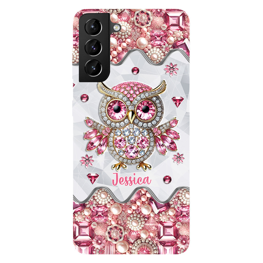 Juste une fille qui aime les hiboux - Coque de téléphone personnalisée avec motif hibou