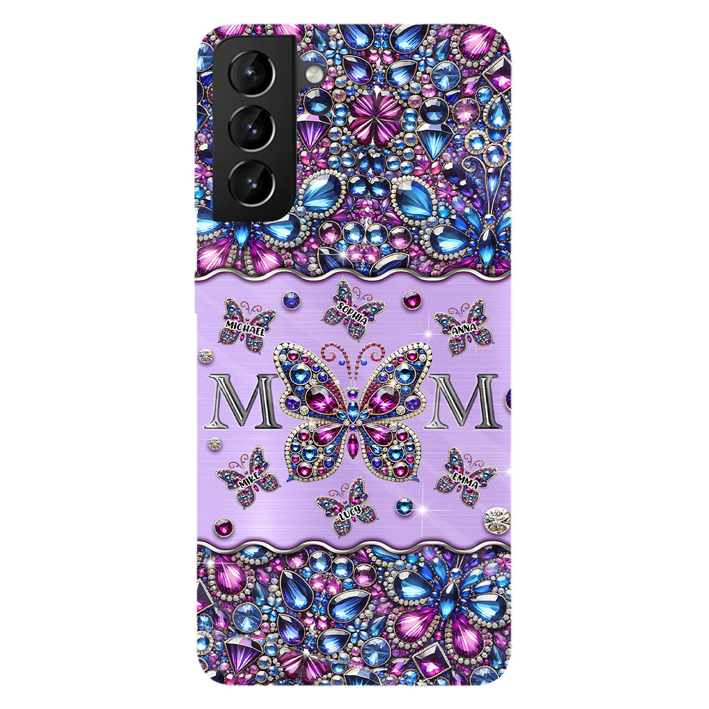Mom And Children Butterflies - Personalized Mother Full Print Phone Case