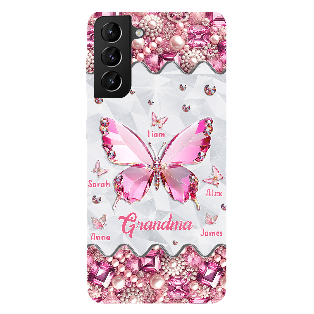 Grandma's Butterflies - Personalized Grandma Full Print Phone Case