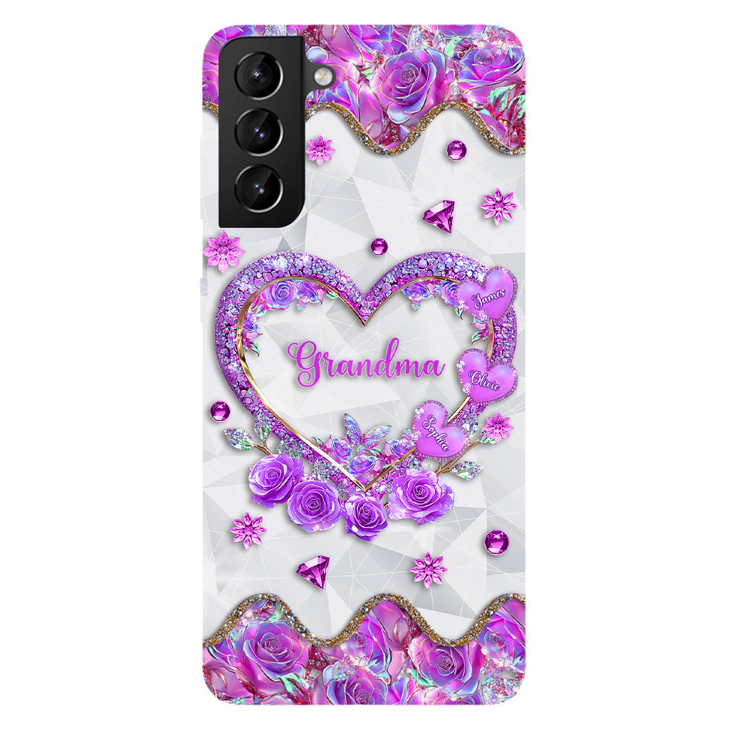 Les chéries de la maman de grand-mère - Coque de téléphone personnalisée avec impression intégrale « Grand-mère »