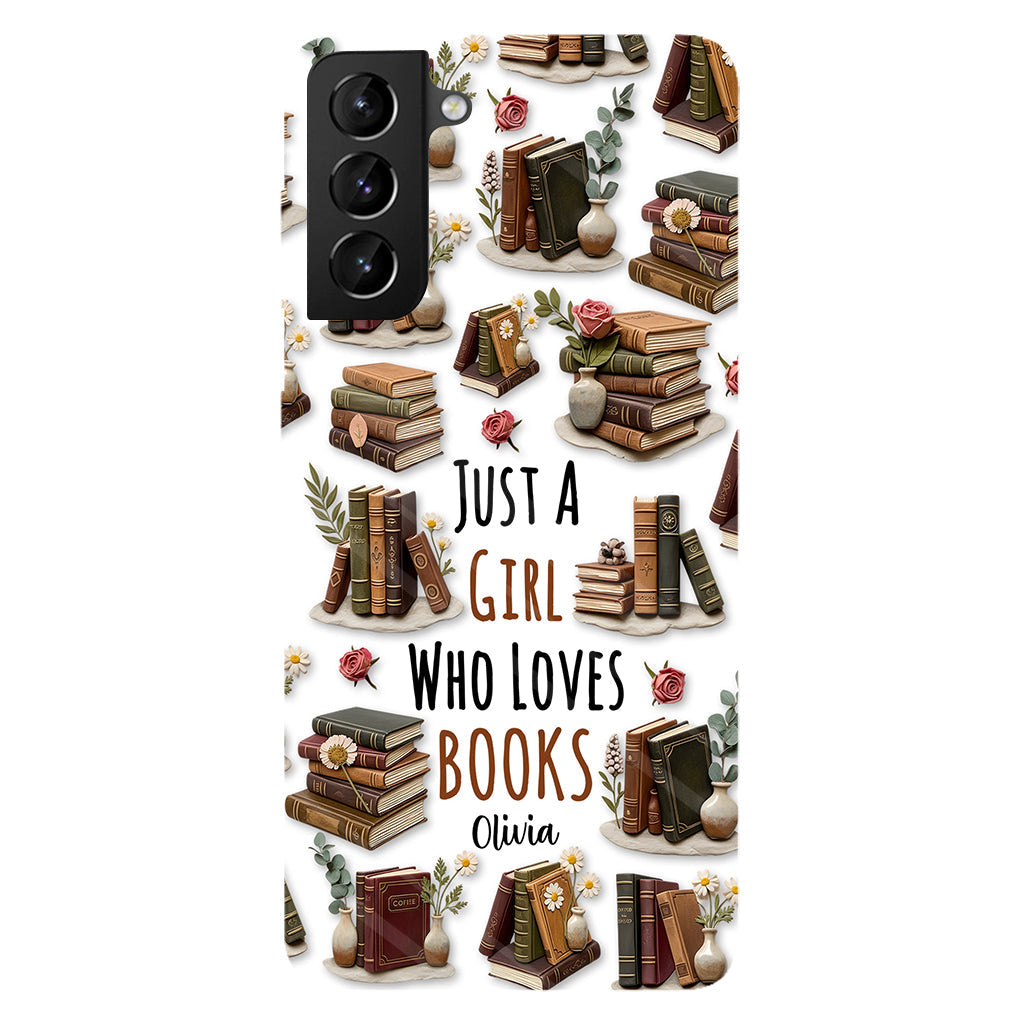 Just A Girl Who Loves Books - Personalized Book Full Print Phone Case
