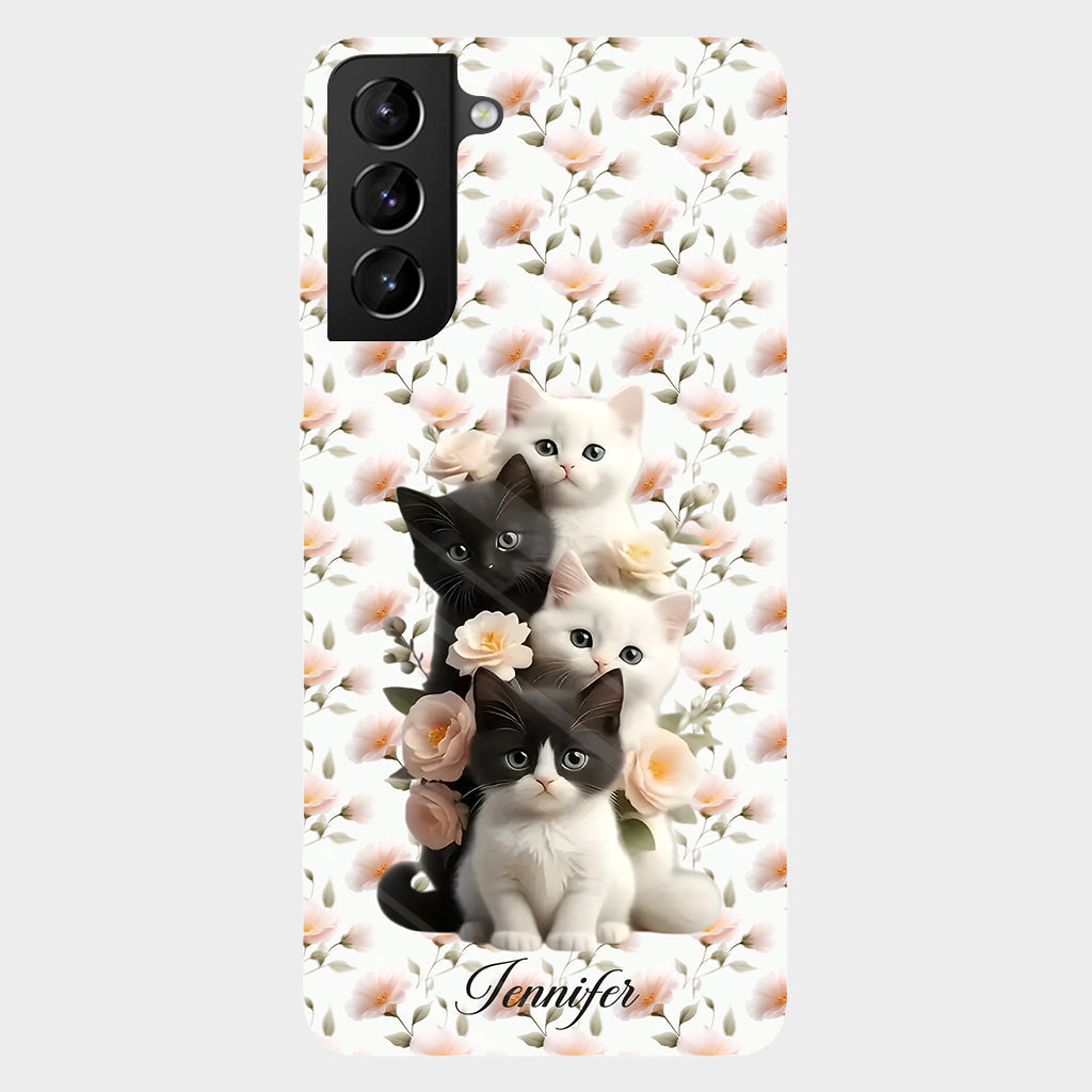 Adorables chatons - Coque de téléphone personnalisée avec motif chat intégral