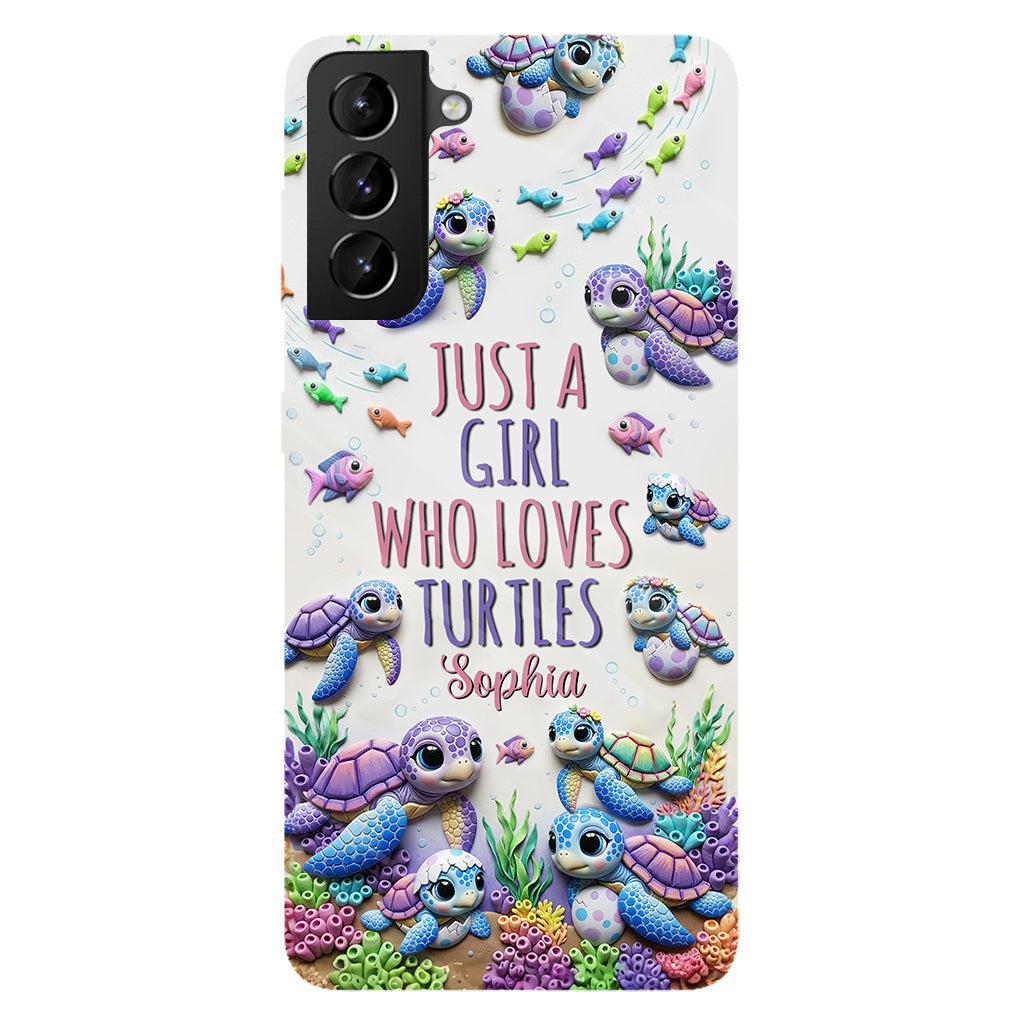 Just A Girl Who Loves Turtles - Personalized Turtle Full Print Phone Case
