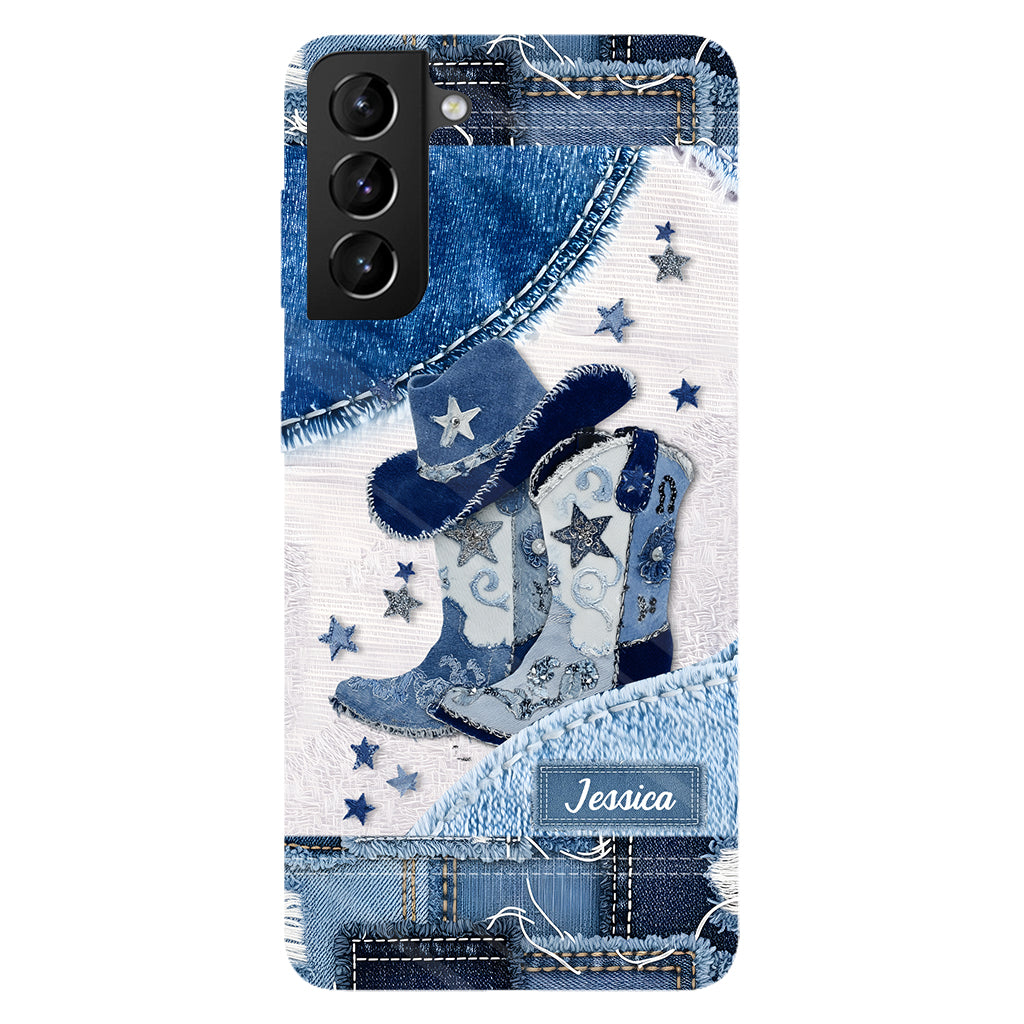 Bottes de cowgirl - Coque de téléphone personnalisée avec motif cowgirl