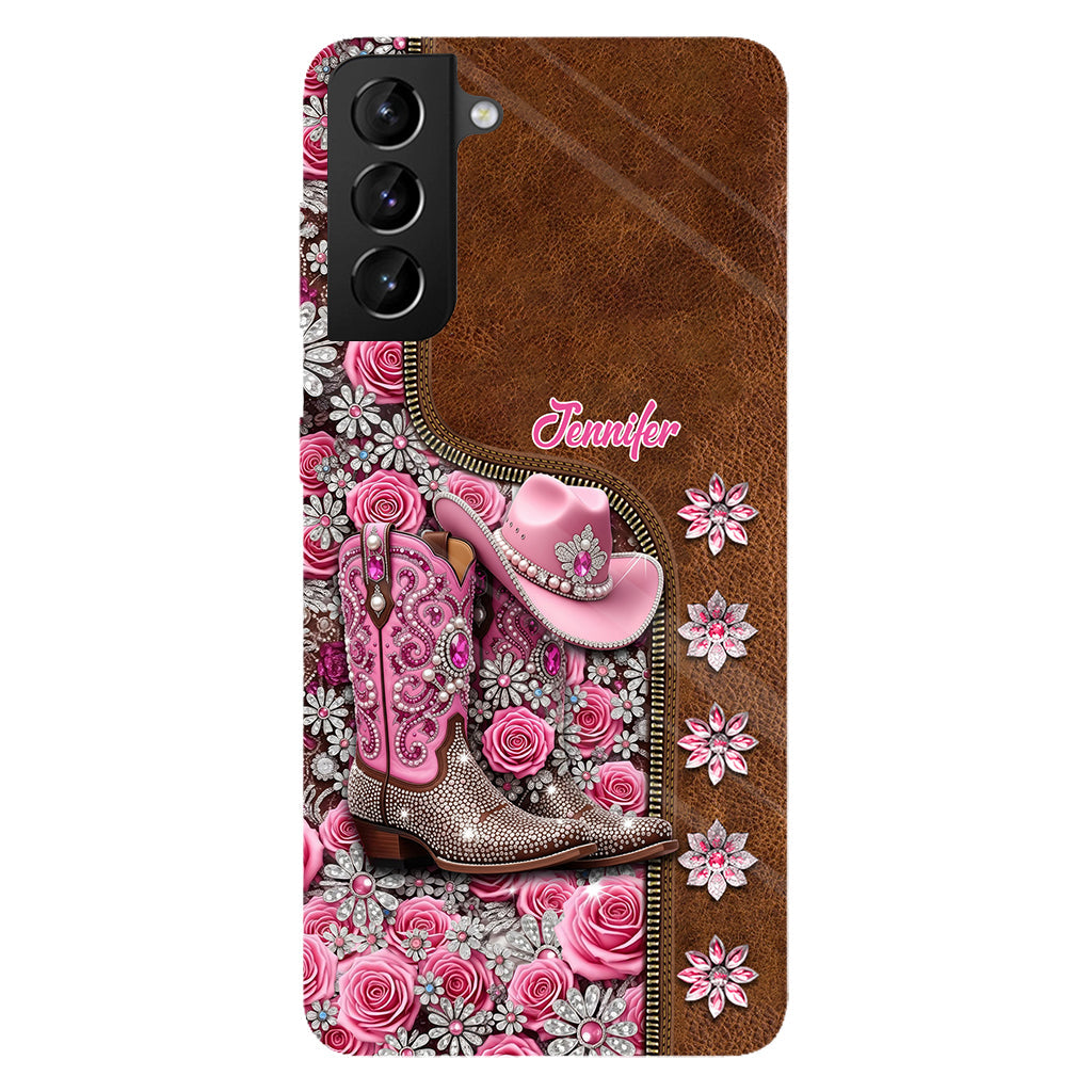 Magnifiques bottes de cowgirl - Coque de téléphone personnalisée avec motif cowgirl