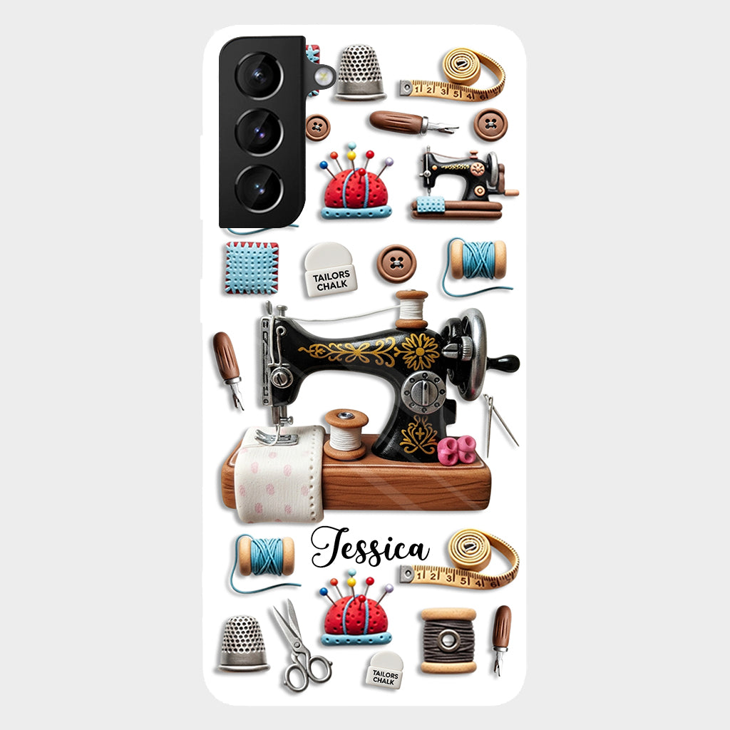 Superbe machine à coudre - Coque de téléphone personnalisée avec impression intégrale sur le thème de la couture