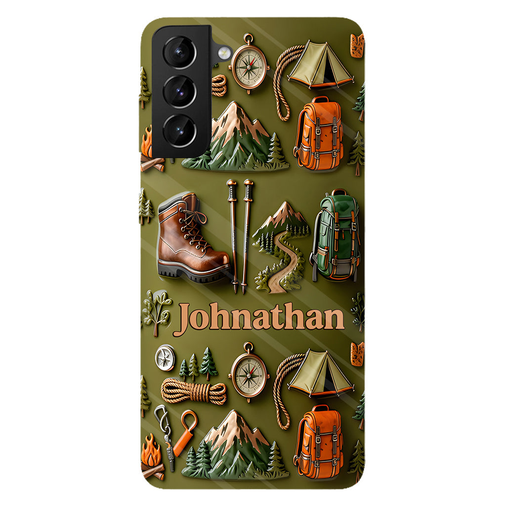 La randonnée me rend heureux - Coque de téléphone personnalisée avec impression intégrale « La randonnée me rend heureux »