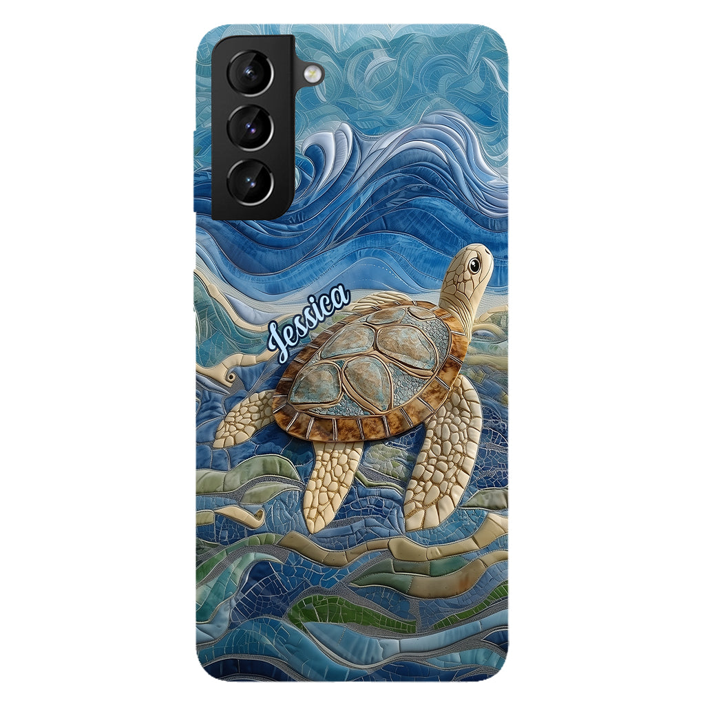 Coque de téléphone personnalisée avec motif tortue pour les amoureux des tortues
