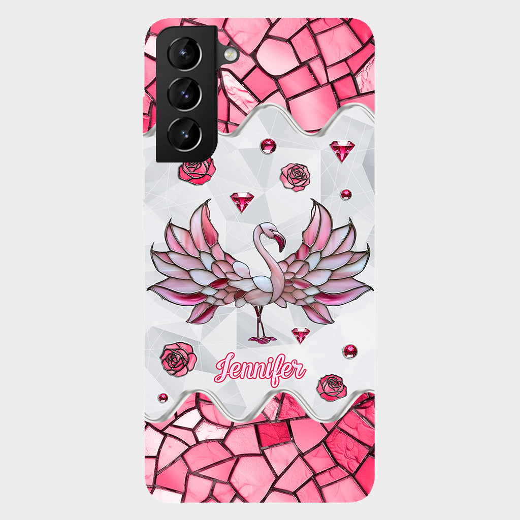 Magnifique flamant rose - Coque de téléphone personnalisée avec imprimé flamant rose intégral