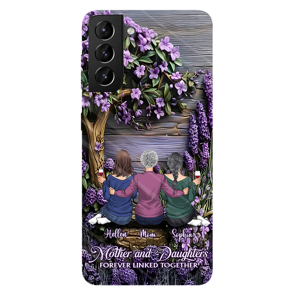 Mother And Daughters Forever Linked Together - Personalized Mother Full Print Phone Case