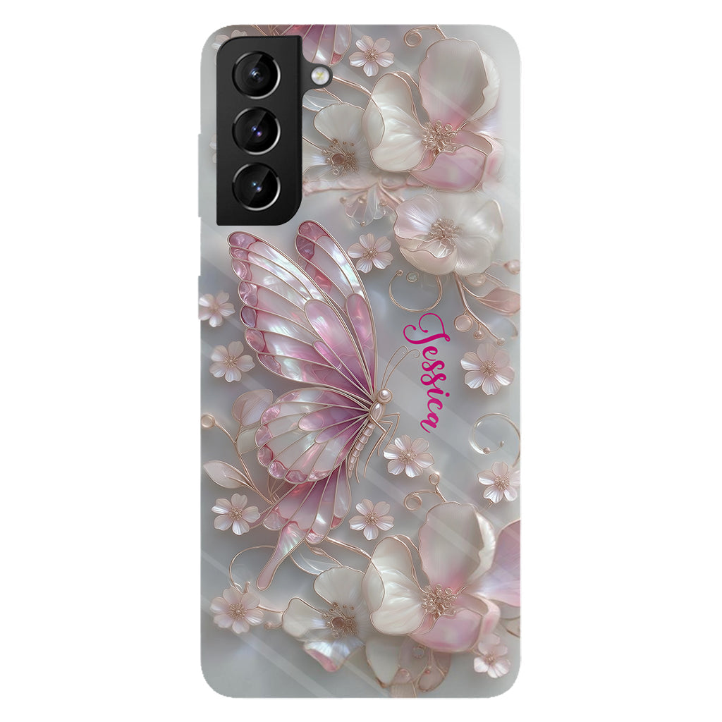 Coque de téléphone personnalisée avec motif papillons « J’adore les papillons »