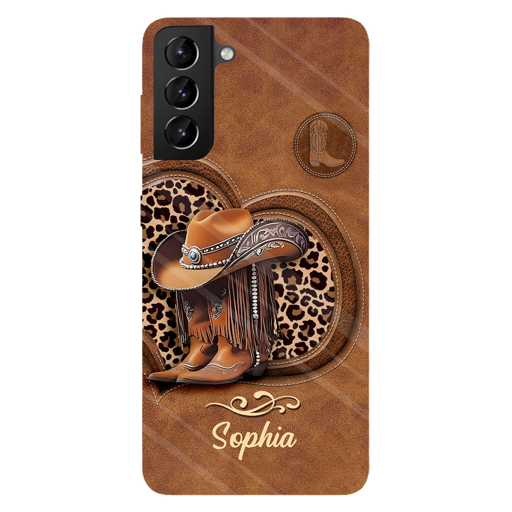 Bottes de cowgirl - Coque de téléphone personnalisée avec motif cowgirl