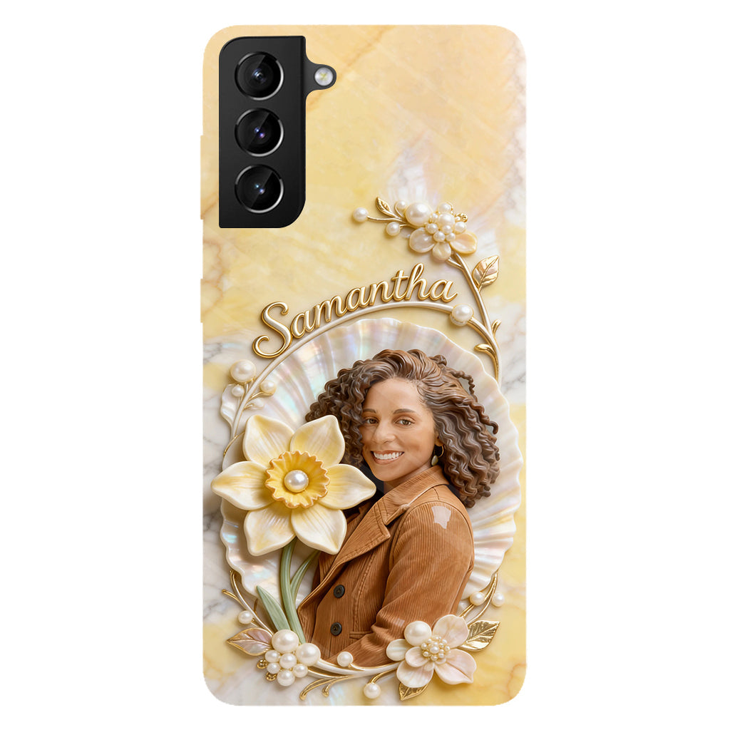 Custom Any Photo Birthmonth Flower - Personalized Self Love Full Print Phone Case