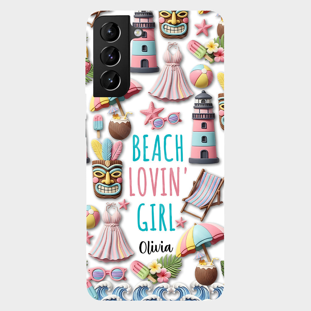 Beach Lovin' Girl - Personalized Sea Lover Full Print Phone Case
