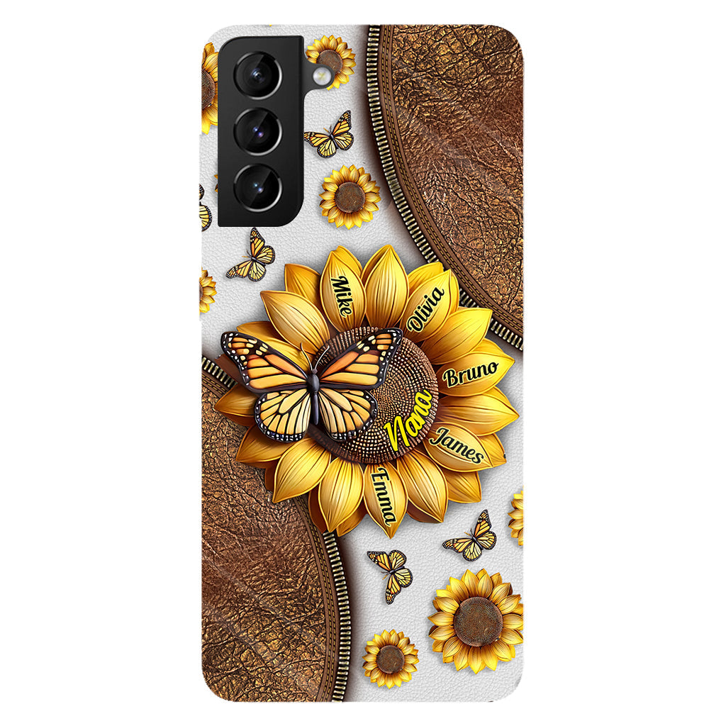 Sunflower Gift For Grandma Mom - Personalized Grandma Full Print Phone Case