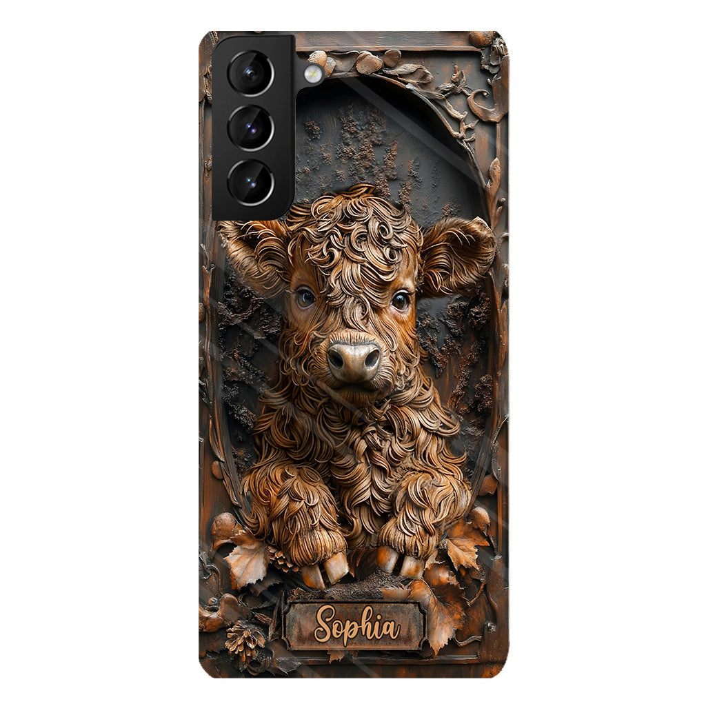 Coque de téléphone personnalisée avec imprimé intégral « Bébé vache »