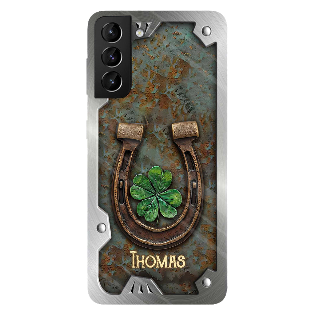 Lucky Horseshoe Shamrock - Personalized Horse Full Print Phone Case