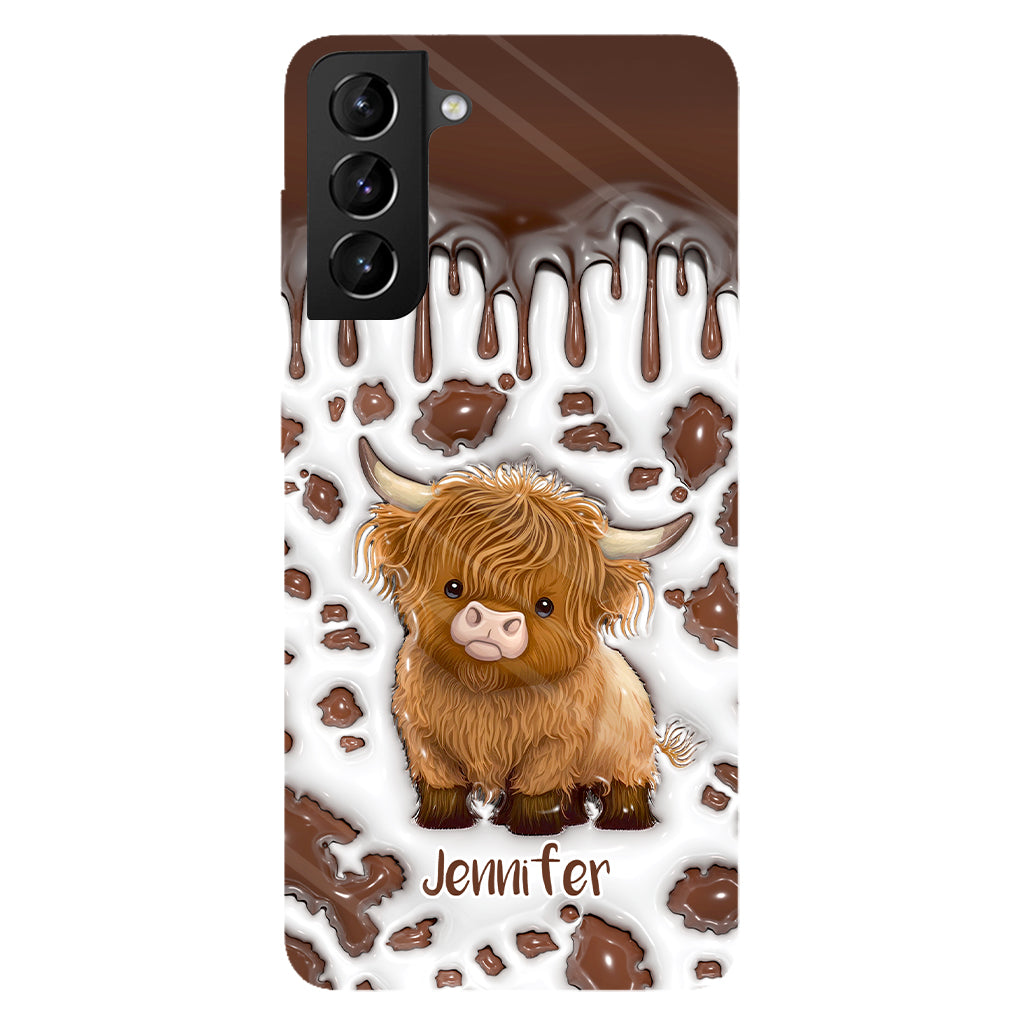 Juste une fille qui aime les vaches des Highlands - Coque de téléphone personnalisée avec impression intégrale