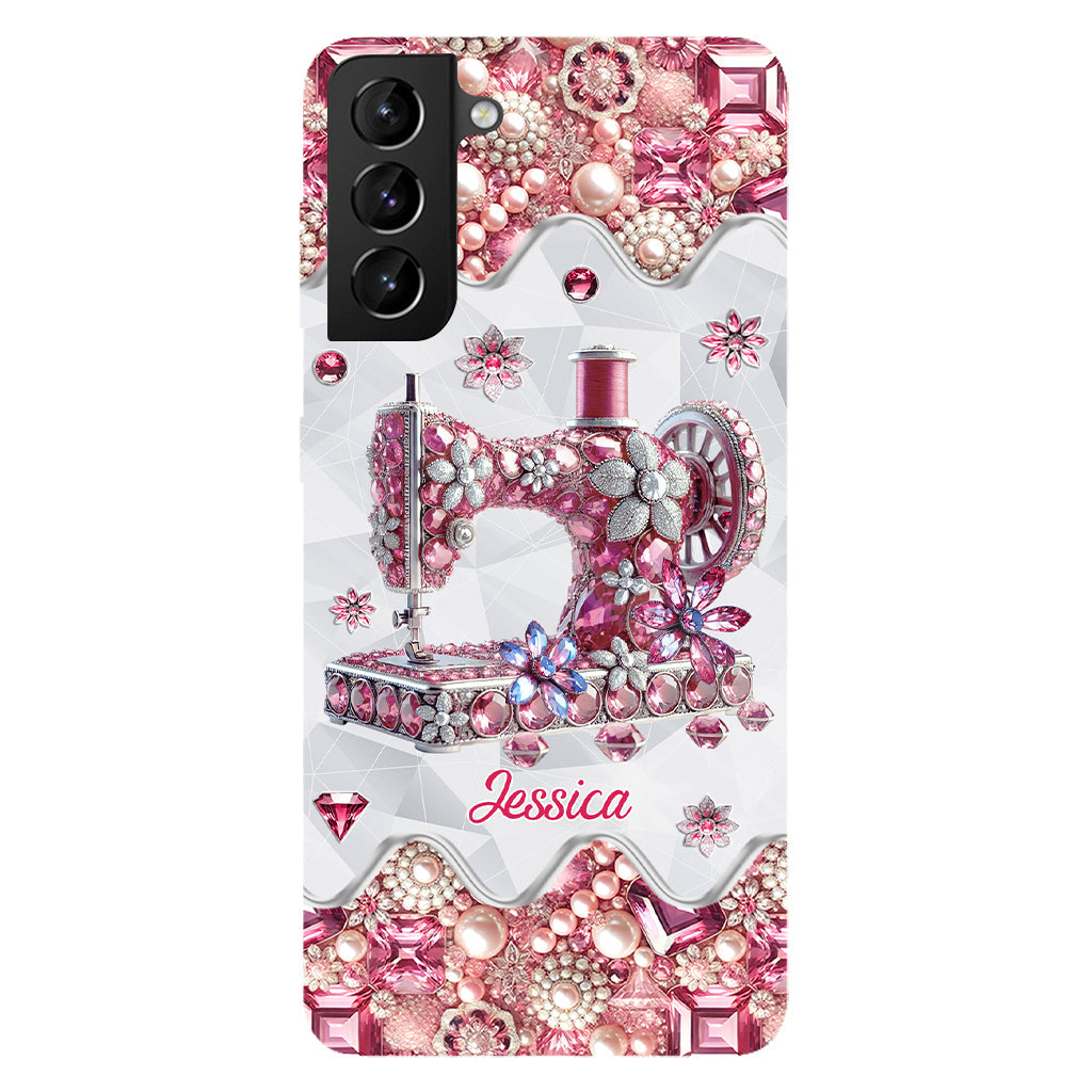 Coque de téléphone personnalisée « Juste une fille qui aime coudre » avec impression intégrale