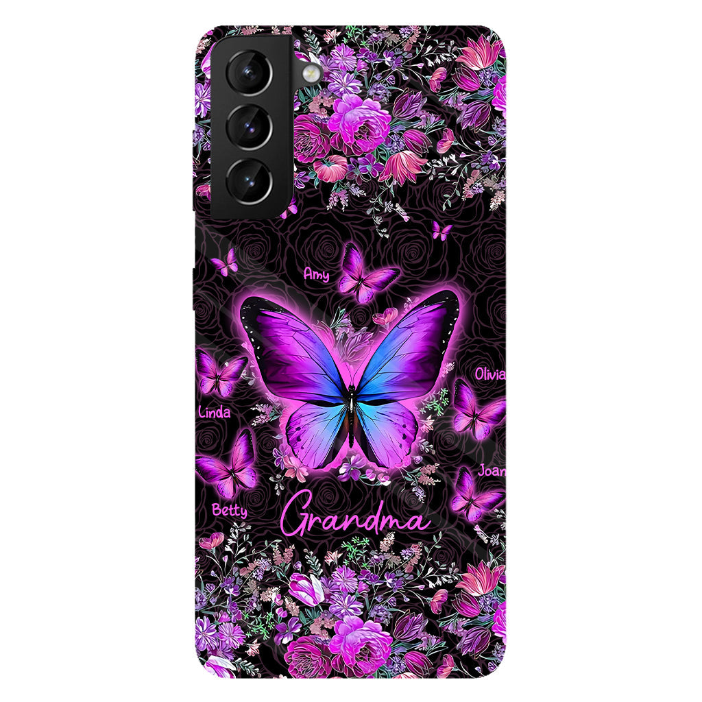 Coque de téléphone personnalisée « Papillons de grand-mère » avec impression intégrale