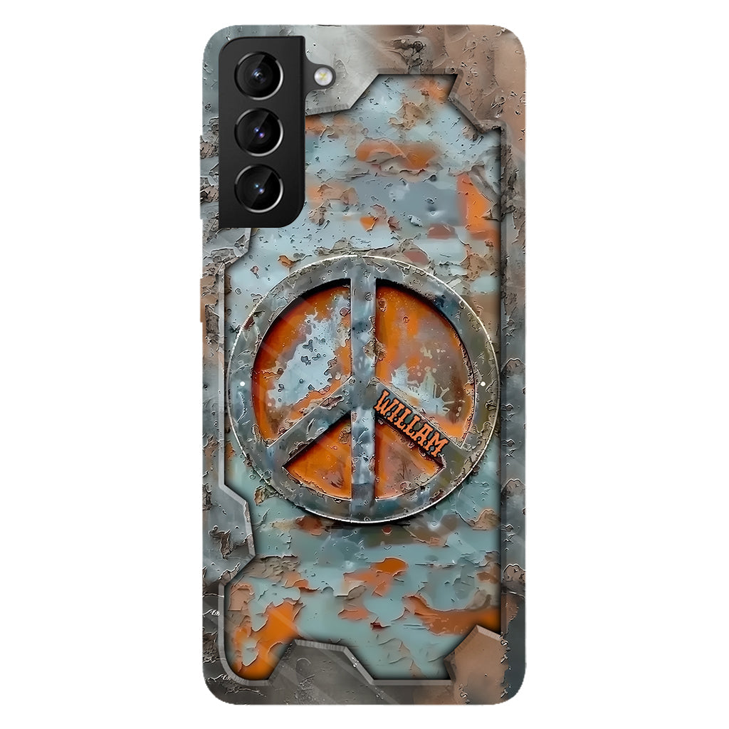 Love Peace - Personalized Hippie Full Print Phone Case