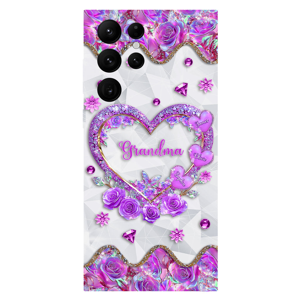 Les chéries de la maman de grand-mère - Coque de téléphone personnalisée avec impression intégrale « Grand-mère »